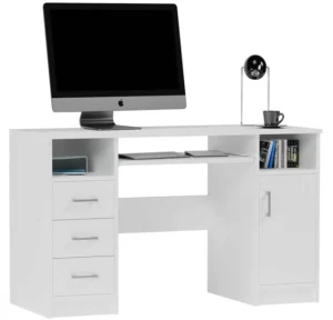 Biurko komputerowe stolik 124cm białe duże N11