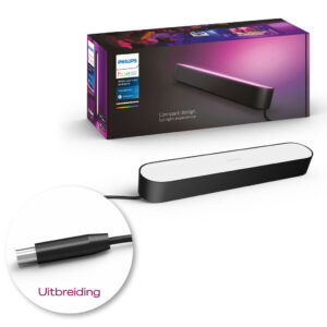 Zestaw do rozbudowy podłużnej lampy Philips Hue Play W&C Czarny 915005734101