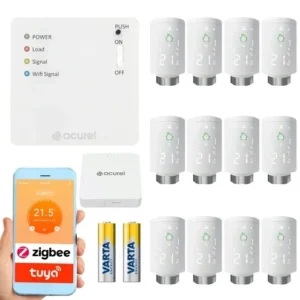 12x Głowica Termostatyczna SMART TUYA Zigbee do Sterowania Piecem na Pellet